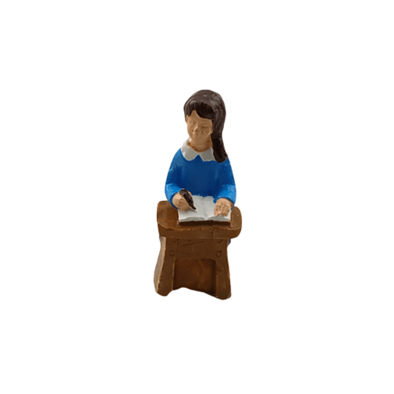 Minyatür Kız Öğrenci Oturan
